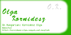 olga kornidesz business card